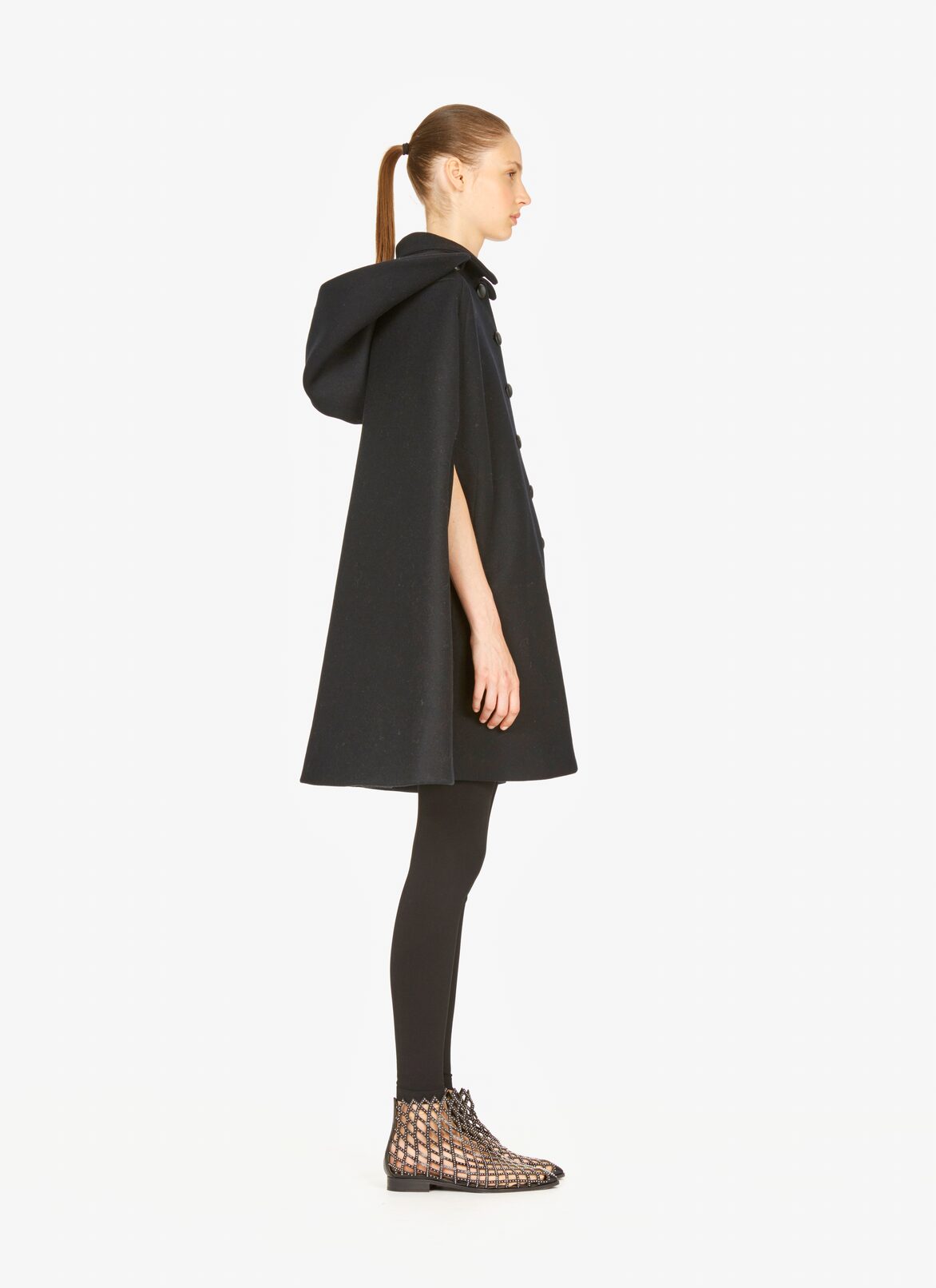 Hooded Cape ALAÏA BLACK HOODED CAPE
